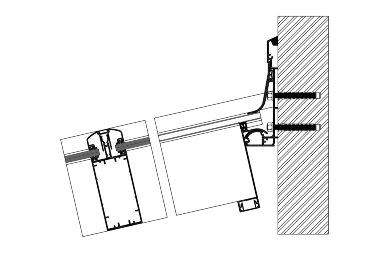 Joint passing through the wall and the roof 