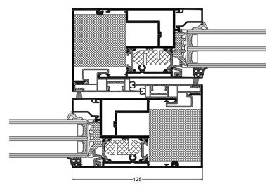 UG section throught the connection leaf-leaf (UG 820N + UG 830)