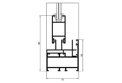 Ecoslide with adaptation profile in Econoline casement 