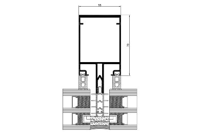 MC GLASS mullion cross section