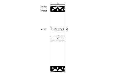 GUTMANN vertical bar railing - cross-section