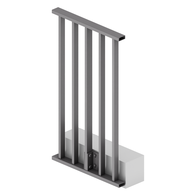 Vertical bar railings